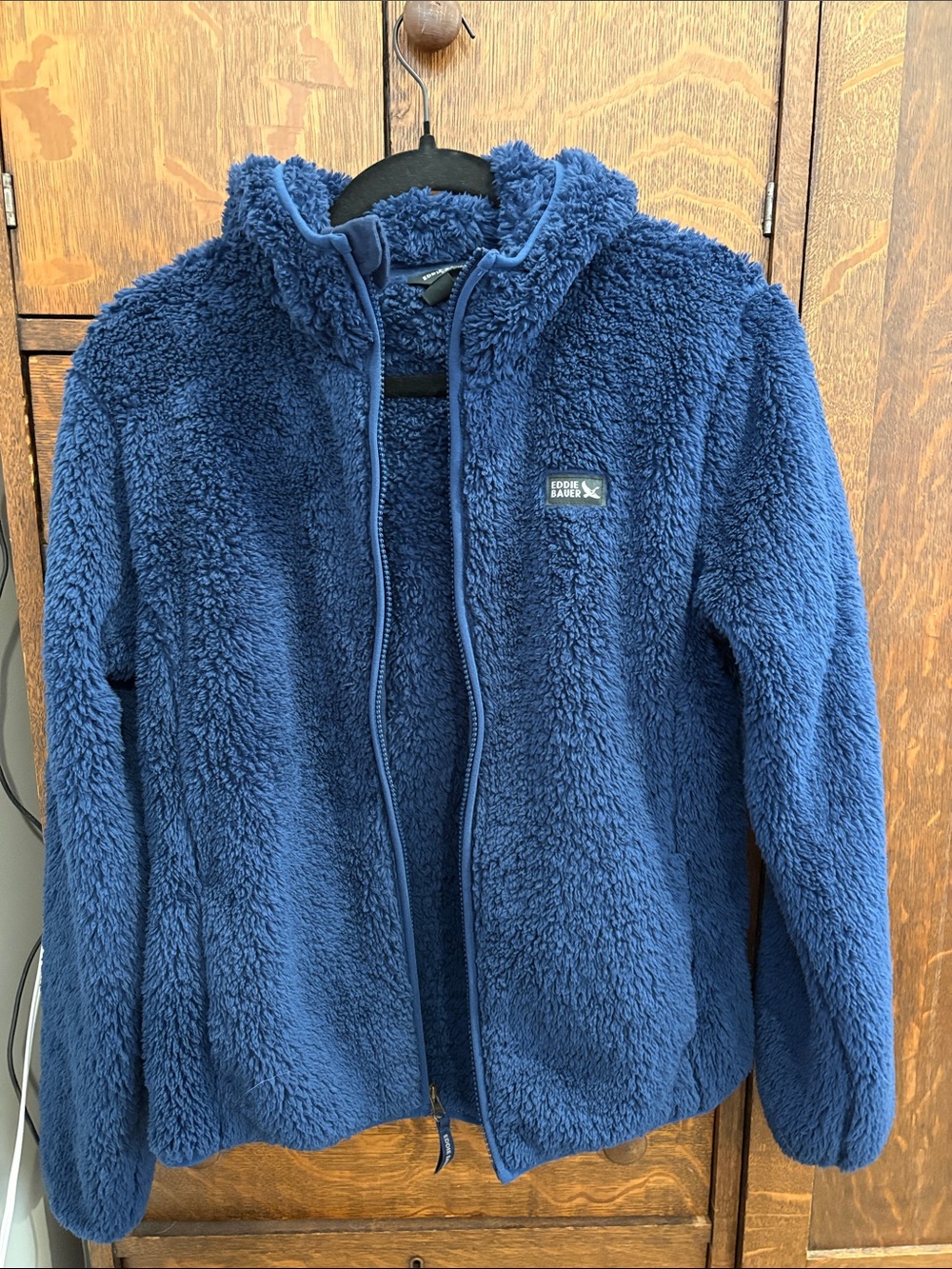 Eddie Bauer Kids Blue Sherpa Fleece Jacket